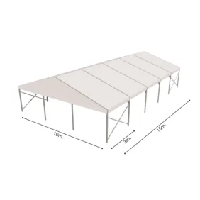 Balta modulinė palapinė 10x15m.