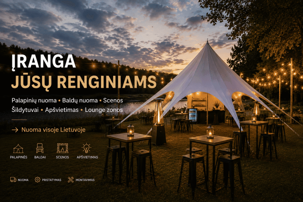 Iranga renginiams nuoma | Rentatent.lt